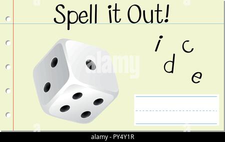 Illustration Of An Alphabet D Is For Dice Stock Vector Image Art Alamy