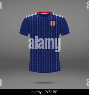 football kit of France 2018, t-shirt template for soccer jersey. Vector  illustration Stock Vector Image & Art - Alamy