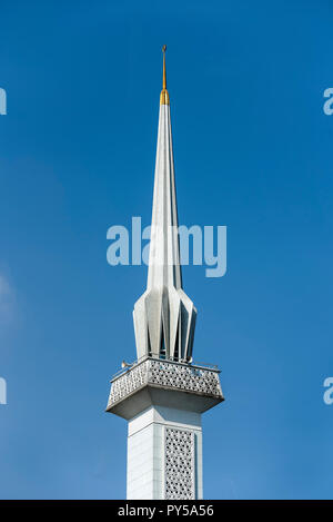 Minaret of National Mosque, Kuala Lumpur, Malaysia - a.k.a Masjid Negara Stock Photo