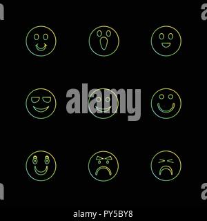 Emoji , emoticons , eomtions , smileys , sad , happy, cry , laugh , love , angry,  annoying,  confused , nervous , heart broken , romantic, icon, vect Stock Vector