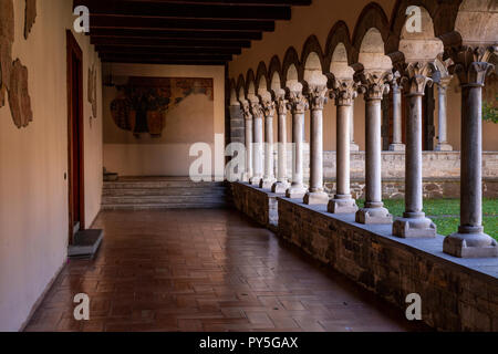 Cloisters in the monastary of Santa Maria di Piona on Lake Como, Italy Stock Photo