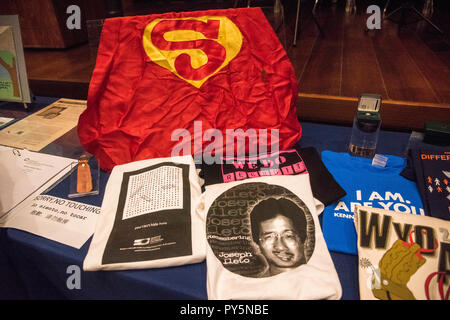 Washington, DC October 25, 2018: Dennis and Judy Shepard donate personal papers and objects from their son, Matthew Shepard, a young gay college student who was murdered 20 years ago in October in Wyoming to the Smithsonian National Museum of American History in Washington, DC, Patsy Lynch/MediaPunch Stock Photo