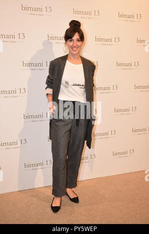 Numerosos rostros conocidos asisten a la presentacion de la linea de ropa  de la marca Bimani 13 en Madrid 25-10-18 Madrid, Spain Carolina Lapausa  during the presentation of the new collection from
