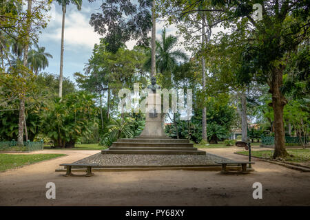 Bust of John VI of Portugal at Jardim Botanico botanical garden - Rio de Janeiro, Brazil Stock Photo