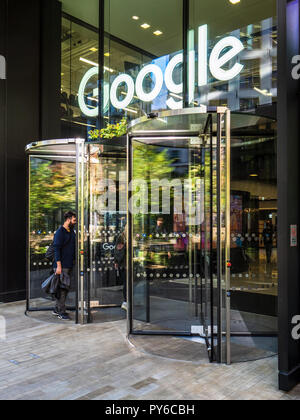 Google London - Google UK and Youtube London offices at 6 Pancras Square near King's Cross Station in central London UK Stock Photo