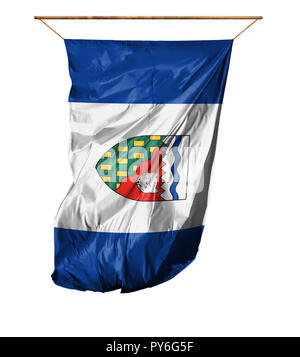 Flag of Northwest Territories. Vertical flag.Isolated on a white background. Stock Photo