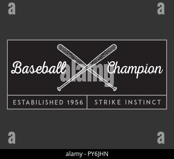 Baseball strike instinct white on black is a vector illustration about sport Stock Vector