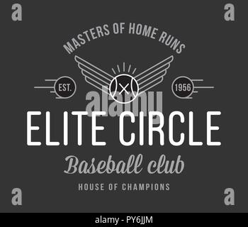 Masters of home runs white on black is a vector illustration about sport Stock Vector