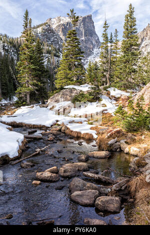 Hallett Peak, Dream Lake, Tyndall Gorge, Rocky Mountain National Park ...