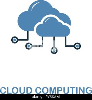 Cloud Computing creative icon in two colors. Premium style design from web development icons collection. Cloud Computing icon for web design, mobile a Stock Vector