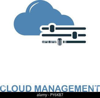 Cloud Management creative icon in two colors. Premium style design from web development icons collection. Cloud Management icon for web design, mobile Stock Vector