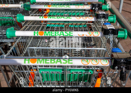Warrington branch of Homebase has signs up stating this store is closing down Stock Photo