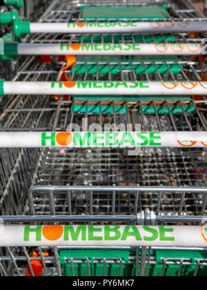 Warrington branch of Homebase has signs up stating this store is closing down Stock Photo