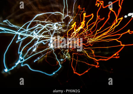 Light Rays in Movement Stock Photo