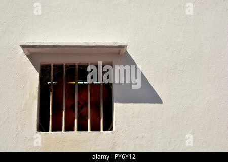 Old rusty air conditioner. wall background Stock Photo