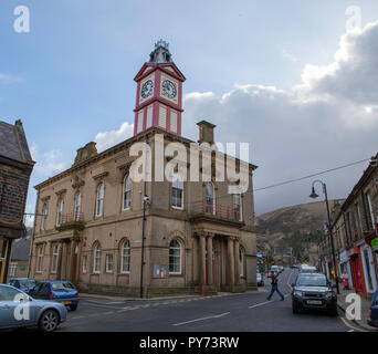 Marsden Mechanics Institute in the centre of the village of Marsden in West Yorkshire Stock Photo