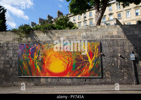 Street art, Walcot Street, Bath, Somerset Stock Photo