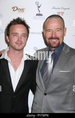 Aaron Paul, Bryan Cranston  09/17/09 'Academy of Television Arts & Sciences Honor The 61st Primetime Emmy Awards Nominees For Outstanding Performance'  @ Wolfgang Puck at the Pacific Design Center, West Hollywood Photo by Ima Kuroda/HNW / PictureLux   (September 17, 2009) Stock Photo