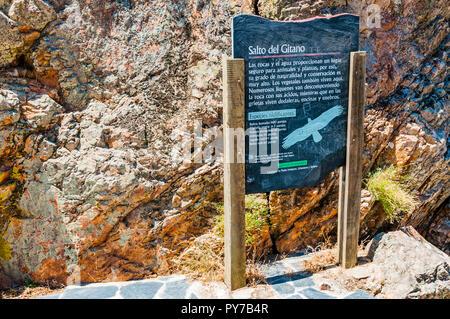 Viewpoint of the Gypsy Jump - Peña Halcon. Monfrague National Park. Caceres, Extremadura, Spain, Europe Stock Photo