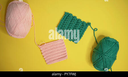 hands of the master, crochet knit pattern, Stock Photo