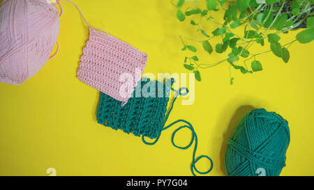hands of the master, crochet knit pattern, Stock Photo