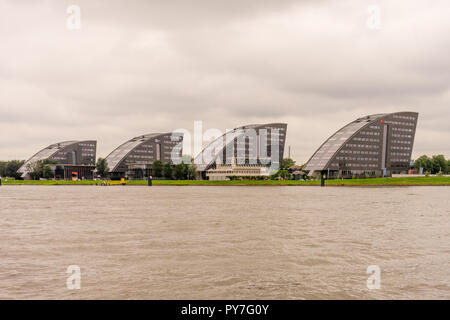 Rotterdam, Netherlands - 16 July, 2016: The Mazars accountant building on the Mass river.Mazars is an international, integrated and independent organi Stock Photo