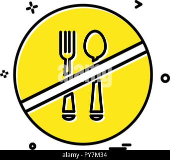 Food not allowed icon design vector Stock Vector