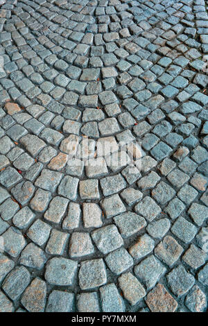 Fragment of cobblestone pavement Stock Photo