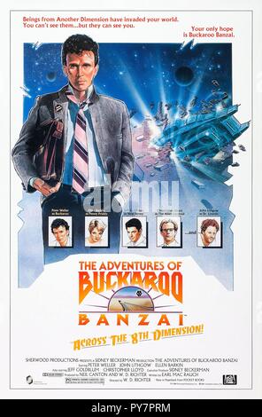 Original film title: THE ADVENTURES OF BUCKAROO BANZAI ACROSS THE 8TH DIMENSION. English title: THE ADVENTURES OF BUCKAROO BANZAI ACROSS THE 8TH DIMENSION. Year: 1984. Director: W. D. RICHTER. Stock Photo