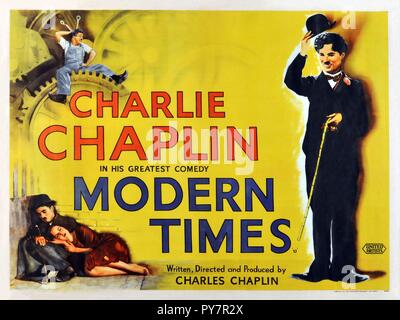 CHARLIE CHAPLIN POSTER MODERN TIMES (1936 Stock Photo - Alamy