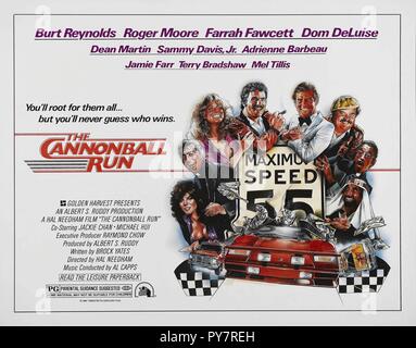 Cannonball Run Movie Signed Script Screenplay Autographed Burt 