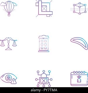 balloon , justice , building , cyber , security ,internet  security , stationary items , Stock Vector