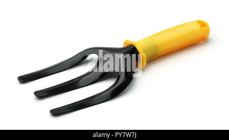 Gardening fork isolated on white Stock Photo