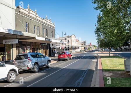 Wagga Wagga regional city in New South Wales and its high street,Australia Stock Photo