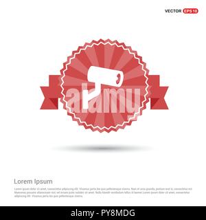 Security camera icon - Red Ribbon banner Stock Vector