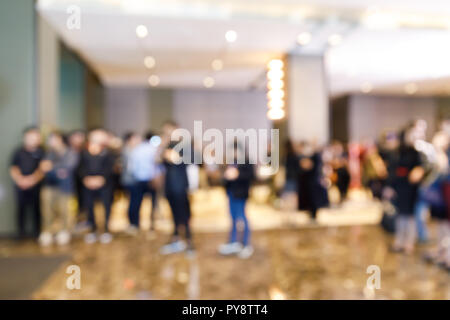 Abstract blur people in press conference event or corporate exhibition seminar meeting party Stock Photo