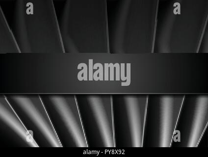 Dark abstract monochrome concept background. Black vector design Stock Vector