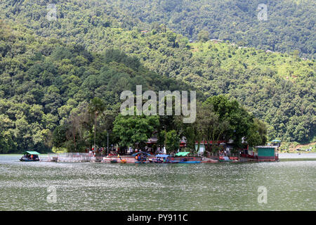 Tal Barahi The Tal Barahi Nepali Budhdist temple by the middle of Phewa Lake in ...