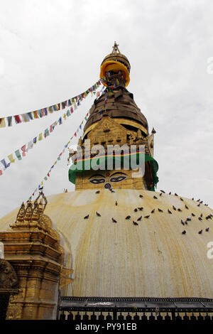 Shikhar Style Temple at Monkey Temple in Kathmandu Valley, Nepal Stock ...