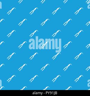 Hair curl pattern vector seamless blue Stock Vector