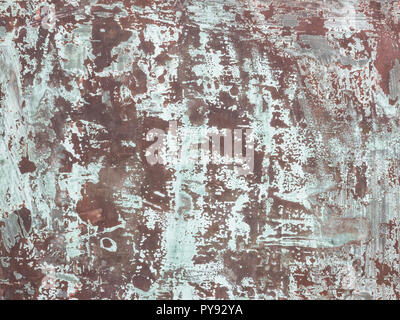 Rusty metal with  green paint to use as background Stock Photo