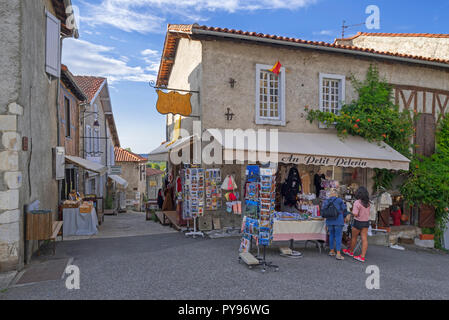 Souvenir shop in the medieval village Saint-Bertrand-de-Comminges, Haute-Garonne, Pyrenees, France Stock Photo