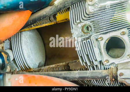 Amazing air-breathing jet engine or ducted jet engine, a jet engine propelled by a jet of hot exhaust gases formed from heated and expanded air that i Stock Photo