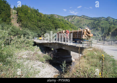 The Bar-Boljare motorway in Montenegro, build by China Road and Bridge Corporation (CRBC), represents the Montenegrin part of the Bar-Belgrade motorwa Stock Photo