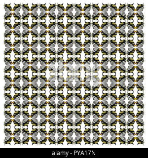 Clown triggerfish, Balistoides conspicillum, in repeated pattern, in front of white background Stock Photo