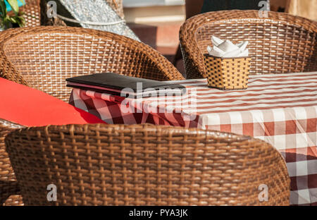 The cozy atmosphere of a small retro cafe Stock Photo