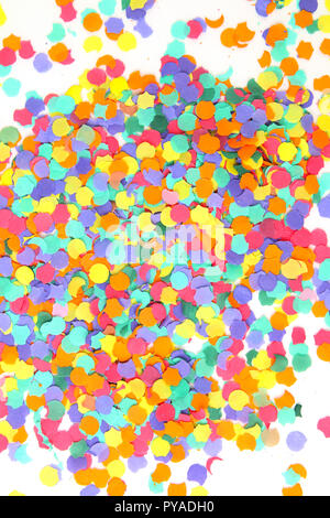 Time to celebrate: confetti isolated on a white background Stock Photo