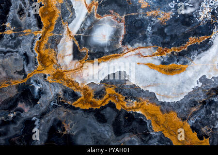 Texture of onyx stone with blue tone. Stock Photo