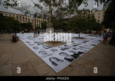 An art installation in Malaga, Spain. Stock Photo