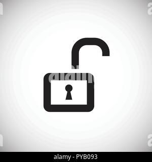 Lock unlocked on white background Stock Vector